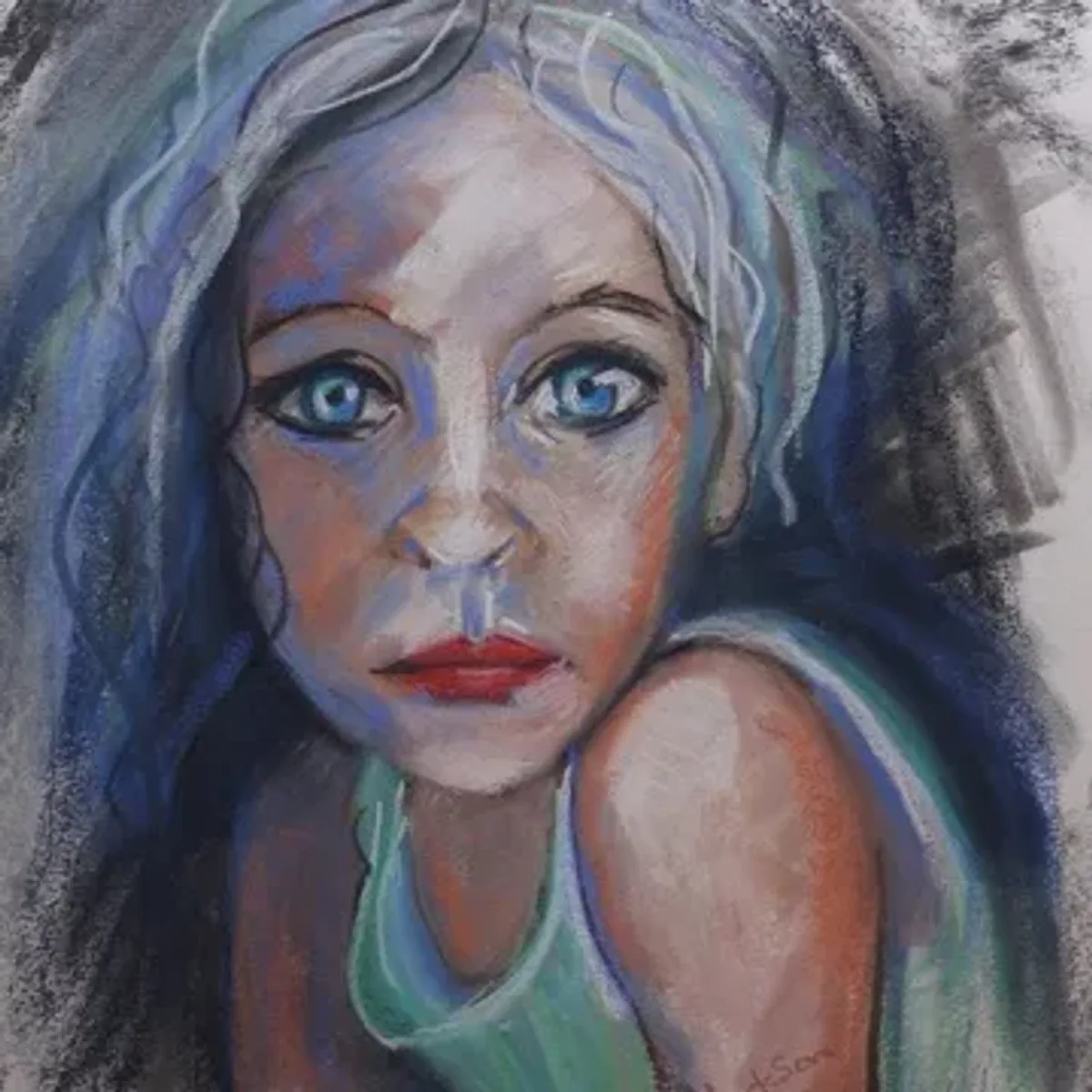 Immy, a pastel portrait by Jaine Jackson